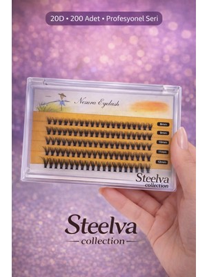 Steelva 20D 200 Adet Takma Kirpik Doğal Görünümlü