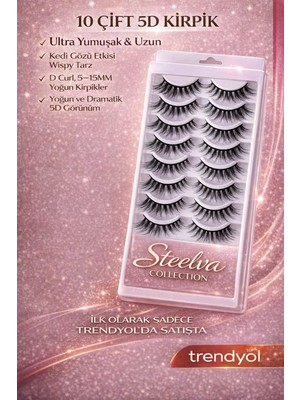 Steelva Collection Ipek Uzun & Yoğun Takma Kirpik Wispy Tarz • 5d Curly