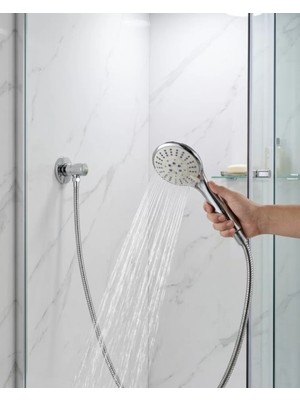 Kireç Önleyici El Duşu Seti Spiral Duş Hortumu Hareketli Duş Askısı Midastech