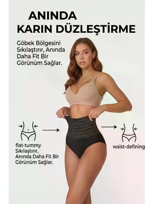 Figiza Kadın Göbek Toparlayıcı Külot Korse Karın Sıkılaştırıcı Dikişsiz Toparlayıcı Korse