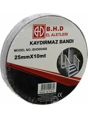 Kaydırmaz Siyah Bant 25 mm x 10 mt Midastech