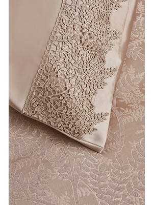 Karaca Home Tuğçe 6 Parça Vizon Çeyiz Seti Desenli ve 200 x 220 cm Ebatlarla