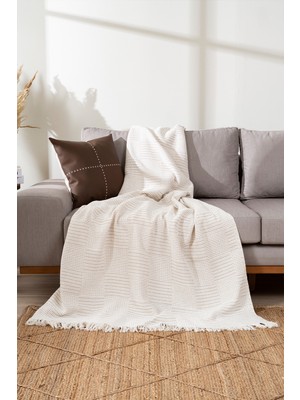 Koza Home Rustıc Krem- Bej Koltuk Örtüsü 170X220CM 5160A