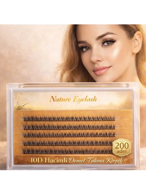 Steelva 10D Hacimli Takma Kirpik - Tekli ( 8-9-10-11-12MM) 200 Adet