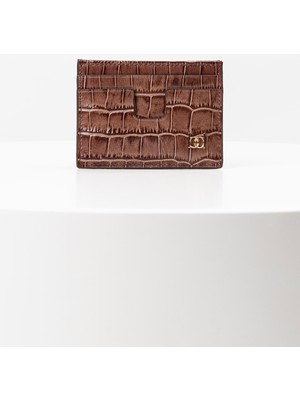 Bayderi Owpi Kroko Deri Minimal Unisex Kartlık