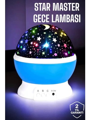 Yıldızlı Gökyüzü Projeksiyon Gece Lambası Hareketli Işık Şovu Midastech