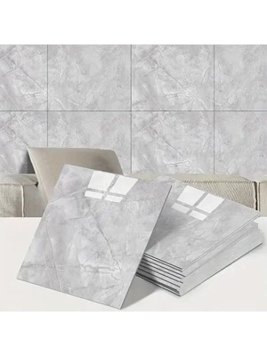 Gri Mermer Desen Duvar Sticker (30X30) Midastech