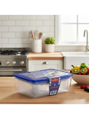 4'lü Köşeli Saklama Kabı Seti Midastech