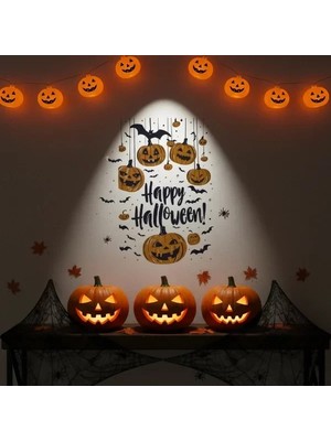 Halloween Temalı Balkabaklı Duvar Sticker Seti Midastech