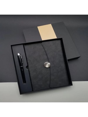 Promosyon Defter Kalem Seti Siyah Renk Midastech