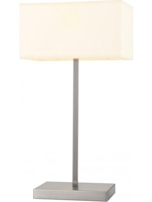 Avonni HML-9072-M1-N Nikel Kaplama Masa Lambası E27 Metal Kumaş H: 54 cm, WxD: 28x20 cm
