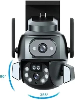 3mp + 3mp Wi-Fi Ip Tf Kart Girişli Optik Zoom Kamera Midastech