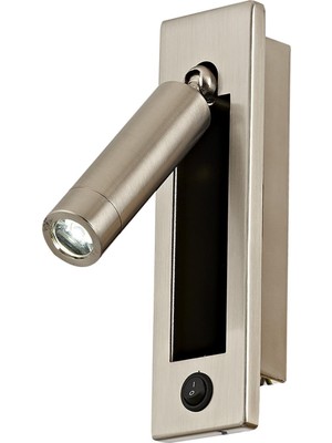 Avonni AP-65254-N-LED Nikel Kaplama Aplik LED Metal H: 18 cm, WxD: 5x2,5 cm
