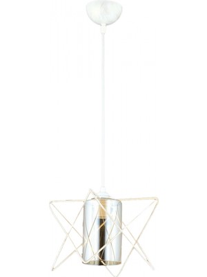 Avonni AV-65076-KRM Krem Boya Modern Avize E27 Metal Cam H: 60 cm, Ø: 20 cm