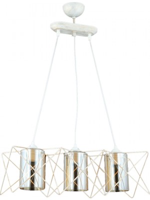 Avonni AV-65076-3Y-KRM Krem Boya Modern Avize E27 Metal Cam H: 70 cm, WxD: 60x20 cm