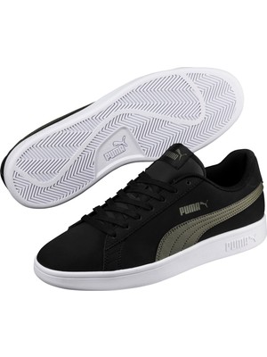 Puma Smash Buck V2 Tdp Erkek Spor Ayakkabı Siyah - Haki Kauçuk Taban ile Günlük Kullanıma Uygun
