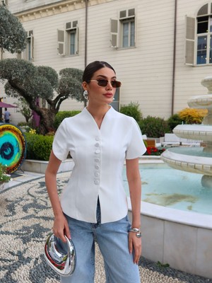 Esra Helvacı Eh Collection Kaplama Düğme Kruvaze Ceket