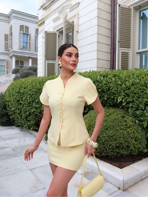 Esra Helvacı Eh Collection Kaplama Düğme Kruvaze Ceket
