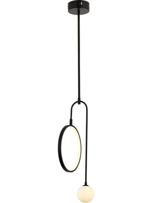 Avonni AV-1896-2BSY Siyah Boya Modern Avize G9 Metal Cam H: 120 cm, WxD: 28x12 cm