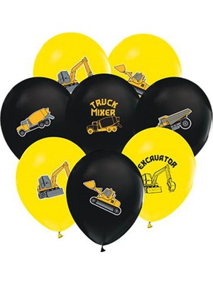 Keskin Sound Inşaat Araçları Baskılı Balon 100 Lü