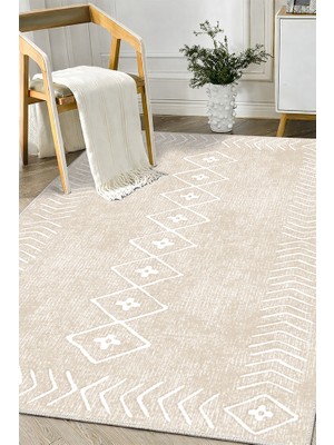 Lioara Home Iskandinav Modern Dijital Baskı Halı |  Yıkanabilir Kaymaz Taban Salon & Yatak Odası Halısı