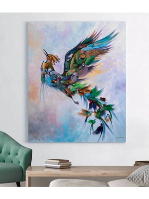 Lona Sanat Anka Kuşu Kanvas Tablo