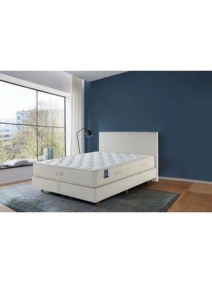 Vivense Luna Mılky Sabit Baza ve Başlık, Krem, 100X200