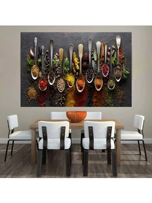 Lona Sanat Mutfak Baharatlar Kanvas Tablo 2192