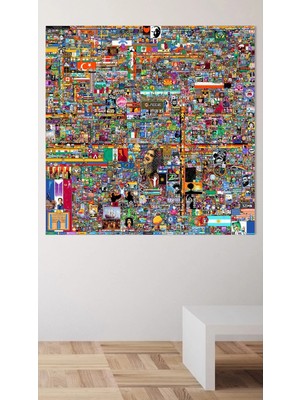 Lona Sanat Reddit R/place Kanvas Tablo, Elraenn Twitch Kanvas Tablo, Reddit Savunma Hattı Kanvas Tablo