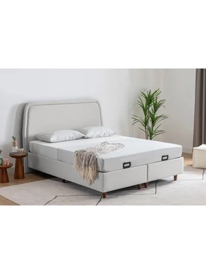 Vivense Luna Arche Baza ve Başlık Seti, Açık Gri, 140X200