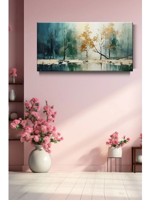 Lona Sanat Modern Soyut Ağaçlar Sanatsal Kanvas Tablo Salon Oturma Yatak Odası Ofis Antre 0328