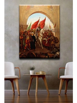 Lona Sanat Osmanlı Istanbul Fetih Kanvas Tablo