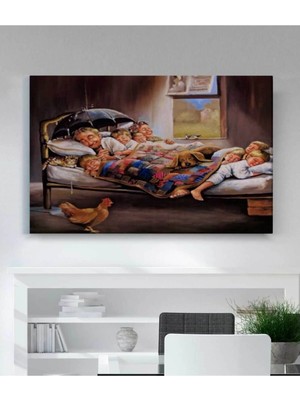 Lona Sanat Mutluluğun Resmi Kanvas Tablo