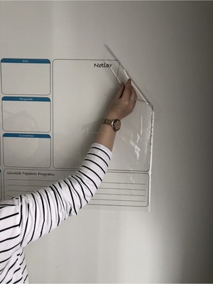 Tutunabilir Kağıt Haftalık Planlayıcı Akıllı Kağıt Tahta Yazı Tahtası Kalem Hediye 56x70 Cm Duvara Uygulanır