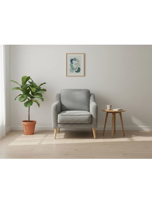 Rolivs Mokka Berjer – Bukle Kumaş Dumanlı Deniz | Soft Ton, Modern Stil, Yumuşak Oturum