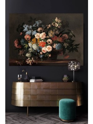 Lona Sanat Çiçek Resimli Duvar Dekorasyon Kanvas Tablo ÇÇKT-570-116