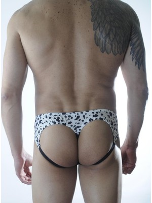 Najmaddin Beruflic Erkek Desenli Fantezi Jockstrap Najmaddin
