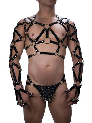 Najmaddin Beruflic Lastik Göğüs ve Çivili Külot Harness Takım - BRFM181 Najmaddin