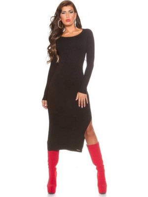 Najmaddin Beruflic B101171 Uzun Kollu Yırbrfaçlı Kalem Elbise Najmaddin