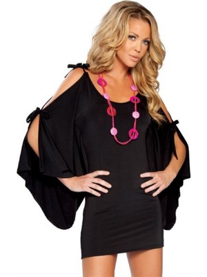 Najmaddin Beruflic BR031034 Yarasa Fantazi Mini Elbise Najmaddin