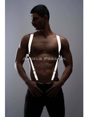 Najmaddin Beruflic Karanlıkta Parlayan (Reflektörlü) Erkek  Pantolon Askısı, Erkek  Omuzdan Kem