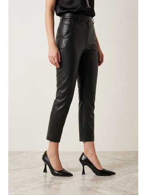 Solly T011YS Mg Siyah Stiletto Topuklu Kadın Ayakkabı