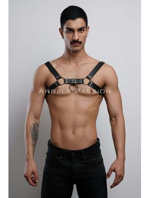 Najmaddin Beruflic Erkek  Göğüs Harness, Fantazi Giyim Deri Harness - Brfm7 Najmaddin