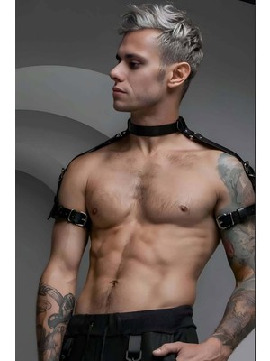 Najmaddin Beruflic Boyun - Pazu ve Omuz Detaylı Şık Erkek  Harness - BRFM171 Najmaddin