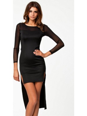 Najmaddin Beruflic B100775 Uzun Kısa Moda Elbise Najmaddin