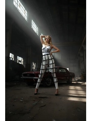 Najmaddin Beruflic Siyah Etek Kafes Detaylı Etek Midi Boy Deri Etek - BRF1013 Najmaddin