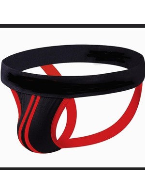 Najmaddin Beruflic Erkek  Kırmızı Şeritli Jockstrap Najmaddin