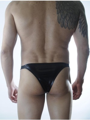 Najmaddin Beruflic Erkek Siyah Lame Brazillian Slip Iç Çamaşırı Najmaddin
