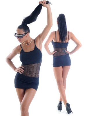 Najmaddin Beruflic B1961318 Önü File Mini Elbise Najmaddin