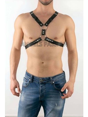 Najmaddin Beruflic Erkek  Göğüs Üzeri Deri Harness - Sexy Erkek  Fantazi Giyim - Gay Iç Giyim